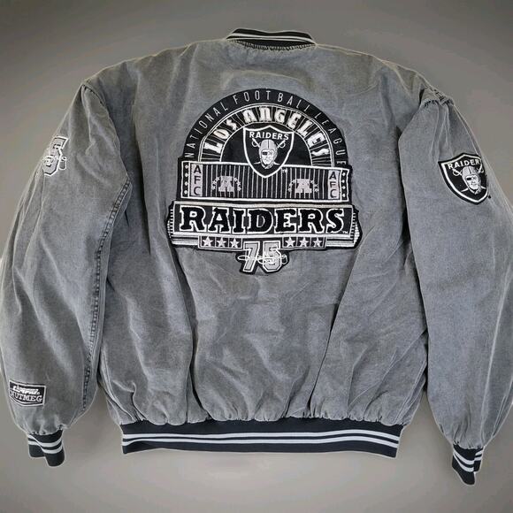 Nutmeg Other - Mens Vintage 90's Los Angeles Raiders Varsity Bomber Jacket Howie Long Nutmeg XL